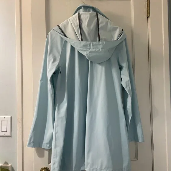 Pendleton Blue Raincoat Size M Detachable Hood - Picture 3 of 8